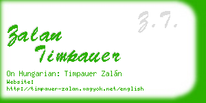 zalan timpauer business card